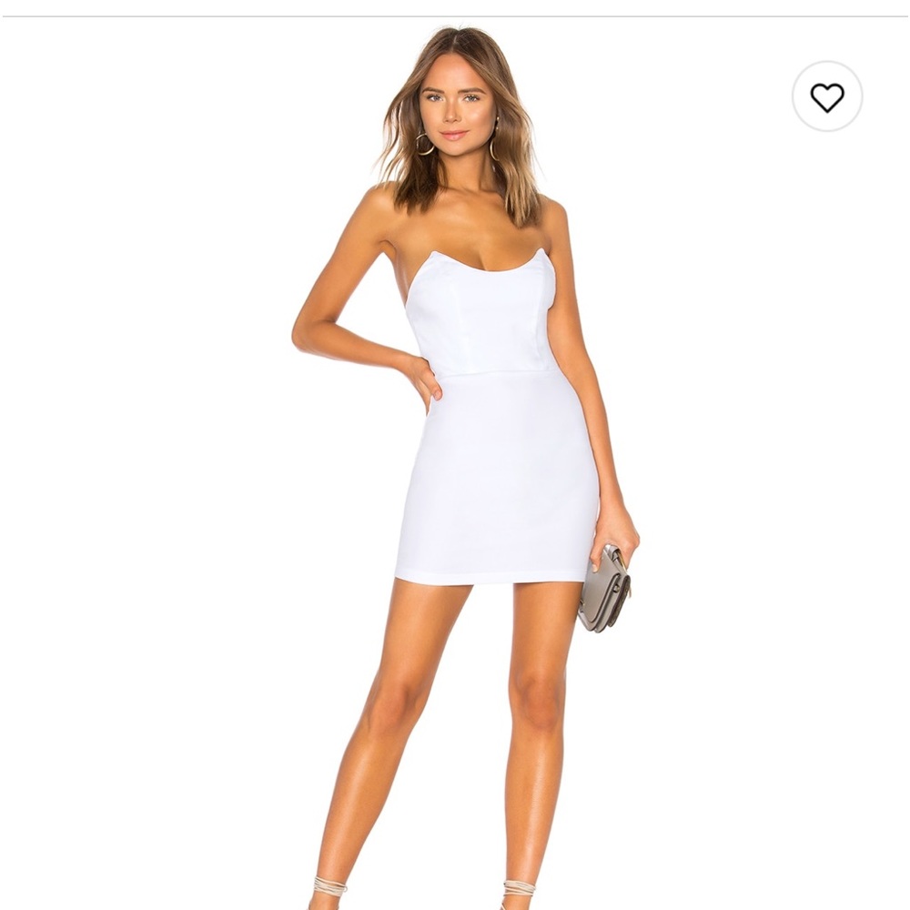 STEVIE SWEETHEART MINI DRESS REVOLVE WHITE MEDIUM SUPERDOWN